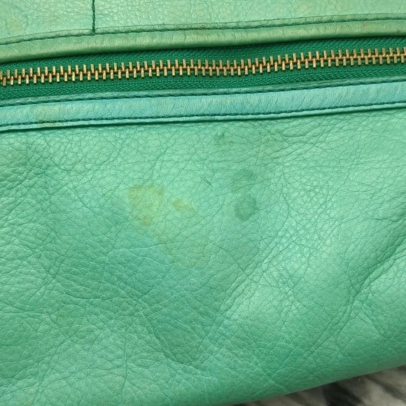 Fossil green leather purse - Picture 3 of 14